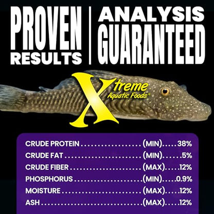 Xtreme Scrapers Wafers - Premium 14mm Fast-Sinking Fish Food – Nutrient & Cellulose Rich Ideal for Nocturnal Feeders, Catfish, Plecostomus Species, and Loaches – USA Farm Grown (2oz) - size: 2.4 Ounce (Pack of 1)