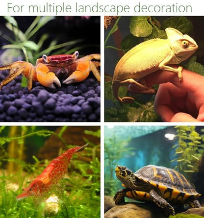 Aquarium Hideaway Rocks for Small Fishes, Shrimps to Breed, Play and Rest, Safe and Non-toxic Ceramic Fish Tank Ornaments, Hideout Stone for Betta