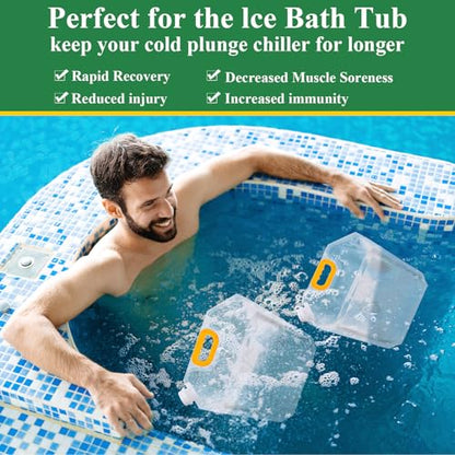 Jingmore 1.3 Gallon Collapsible Water Storage Bag Emergency Jug Container Clear Plastic Water Bladder for Outdoor Sport Camping Hiking No Leak, Freezable, Odorless, Flat Folding