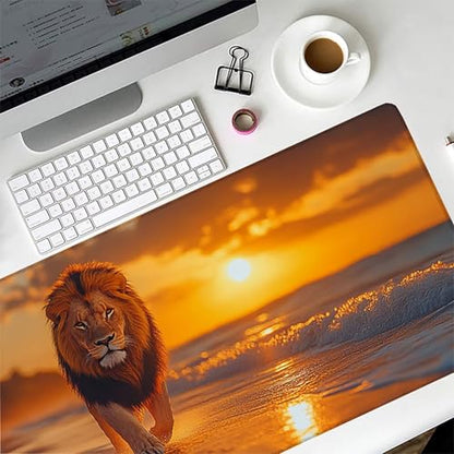 Sunset Gaming Mouse Pad, Mouse Pad 36x16in, Large Desk Mat with Non-Slip Rubber Base, Office Desk Accessories, Large Extended Gaming Keyboard Mat, Big Mousepad for Computer Gamer Office, Orange 2-6675