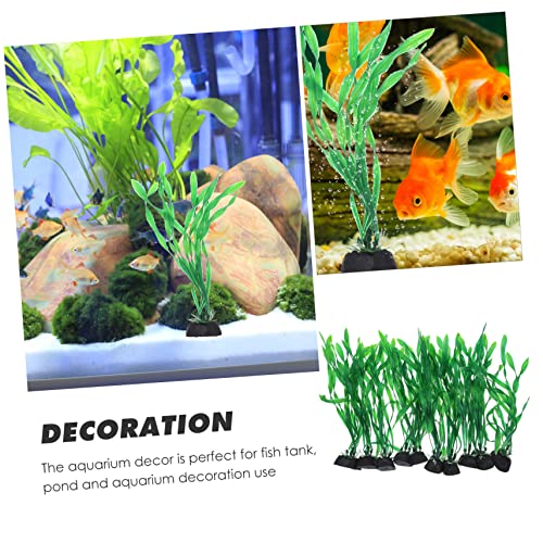10pcs Decorative Aquarium Plants Natural-Looking Fake Grass for Fish Tank Decoration Desktop Aquarium Accessory for Enhancing Aquatic Environments