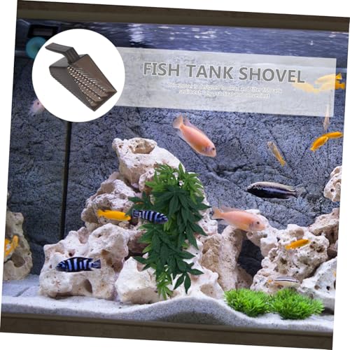 SUPVOX Aquarium Sand Cleaning Tool Versatile Fish Tank Sieve Shovel Mudbottom Design for Root and Easy Maintenance