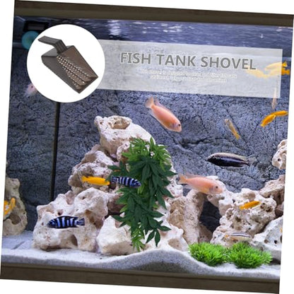 SUPVOX Aquarium Sand Cleaning Tool Versatile Fish Tank Sieve Shovel Mudbottom Design for Root and Easy Maintenance