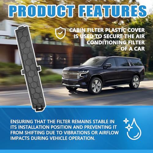 Cabin Filter Plastic Cover 87846950 Compatible with Chevrolet Silverado 2500 HD 2019-2023,GMC Sierra 2500 HD 2019-2024 AC Cabin Air Filter Cover Plate Replace 84502369 84532403