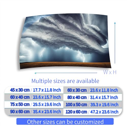 Aquarium Background Stickers - Thunderstorm Lightning - Self-Adhesive Fish Tank Reptile Terrarium Decor Poster (90 x 60 cm / (35.4 x 23.6 inches))