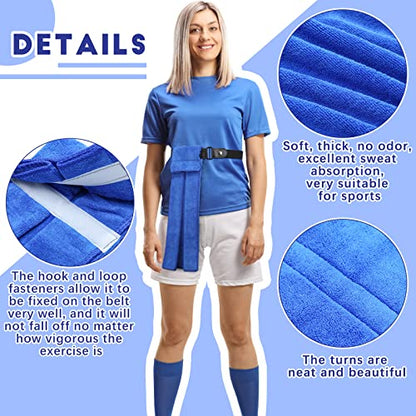 Oudain 3 Pcs Football Towel Set, White Black Blue
