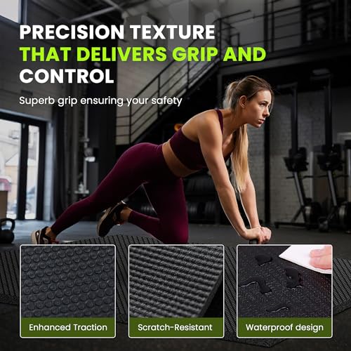 Stepwaver Large Exercise Mat, 6'x4'/7'x5'/8'x5'/9'x5'/10'x5'/12'x5'x8mm - size: 7x5FT
