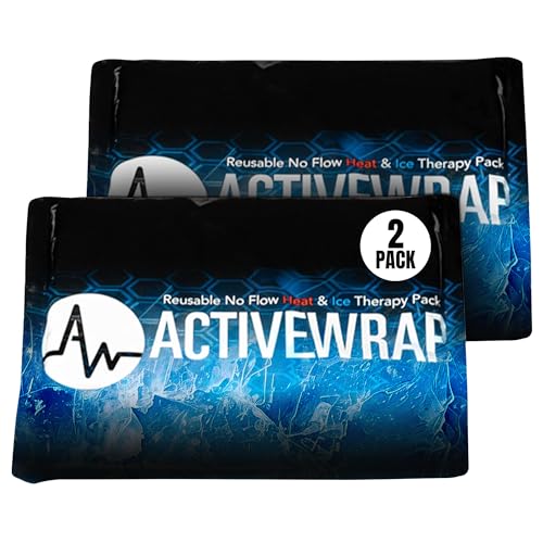 ActiveWrap Ultra Flex Ice & Heat Pack, Small (4.5" x 6.5") – Gel Ice Packs Reusable for Wrist & Foot Wraps, Hot & Cold Therapy, Flexible No-Flow Gel, Includes Nylon Protective Pouch (2 Count) - size: Small (4.5” x 6.5”)
