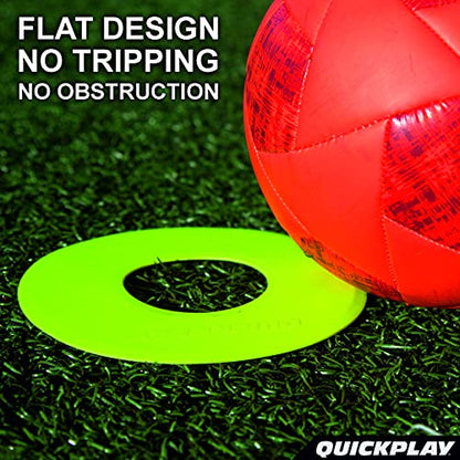 QUICKPLAY Quick-Pick Flat Field Markers Set of 10 - Easy-Carry Discs