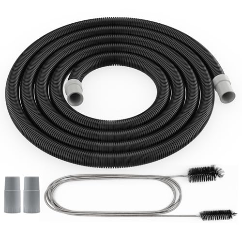 A20015 Ribbed Hosing with A304 Rubber Adapter for Fluval - Aquarium Filter Tubing Replacement Part Compatible with Fluval 304/305/306/307/404/405/406/407 with Brush - size: with Brush/Adapters