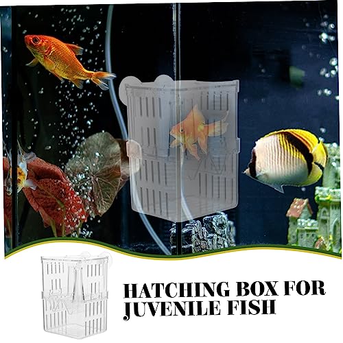 Kisangel 4pcs Fry Hatchery Incubator Small Fish Breeding Box Double-Layer Aquarium Isolation Container for Guppies and Betta