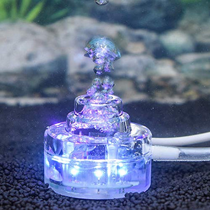 Colorful Gradient Even Air Output Underwater Bubble Fish Tank Light LED, Submersible Light, Waterproof for Fish Tank(U.S. regulations)