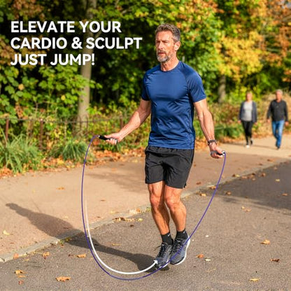 Jump Rope Cotton Adjustable Skipping Weighted jumprope for Women, Adult and Children Athletic Fitness Exercise Jumping Rope - color: Blue, size: 1pcs