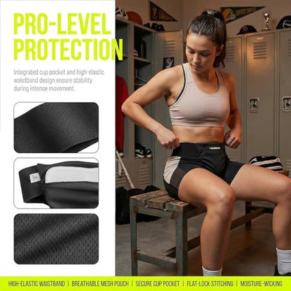 VPRO Female Groin Protector, Groin Guard Athletic Pelvic Cup for Sports - size: Youth,Small