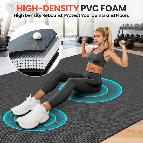 Stepwaver Large Exercise Mat, 6'x4'/7'x5'/8'x5'/9'x5'/10'x5'/12'x5'x8mm - size: 7'x 5'x 7mm