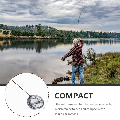 Garneck Telescopic Fishing Net 1.5m with Wear-Resist Mesh and 35cm Net Head Portable Replacement for Freshwater and Camping Use