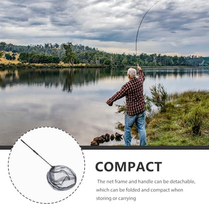 Garneck Telescopic Fishing Net 1.5m with Wear-Resist Mesh and 35cm Net Head Portable Replacement for Freshwater and Camping Use