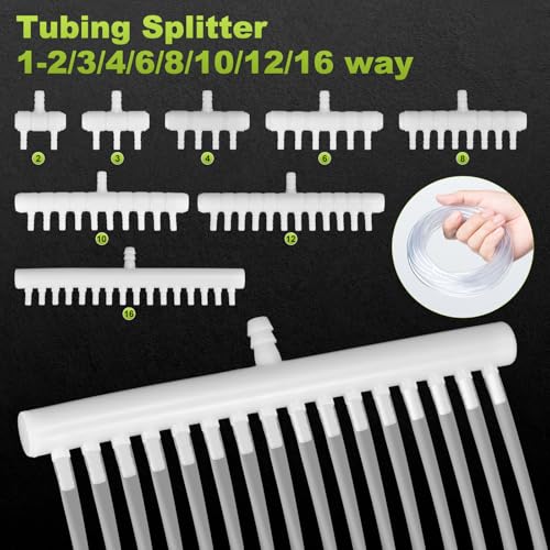 M METERXITY 8-Pack Rake-Shaped Hose Joint Air Discharge Diverter, 2-Way Outlet Barb Hose Fitting Connector for Agricultural Irrigation, Pressure Resistance [Transparent] - style: 2 Way