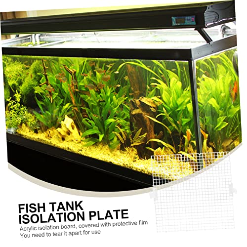 WOONEKY 8pcs Transparent Fish Tank Isolation Panel Modular for Breeding Separation Easy Installation Aquarium Divider Cups