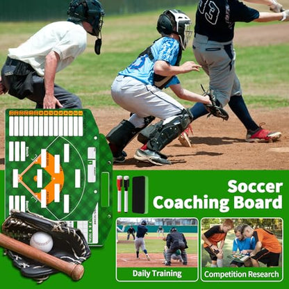 R2Depot Magnetic Coach Marker Boards, Dry Erase Double-Sided Coach Lineup Clipboard, Coaches Gift, Fit for Basketball, Football, Soccer, Baseball - style: Baseball