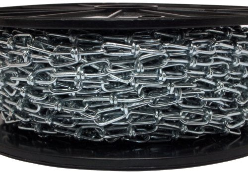 Forney 70421 Double Loop Chain, 3 mm by 100 Feet - Durable and Versatile All-Purpose Chain for Home and Industrial Use