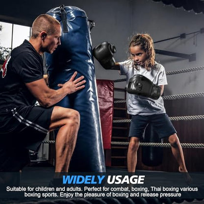 Inmorven Boxing Gloves, Training Sparring, Muay Thai MMA Kickboxing, Men Women, Heavy Punching Bag Focus Mitts Pads Workout, Ventilated Palm - XS