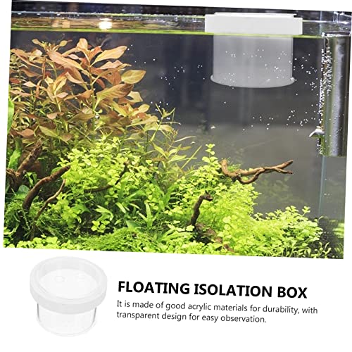 Floating Fish Breeding Box Removable Cover Water Permeable Design for Fish Tanks Prevents Escape Transparent Isolation Container