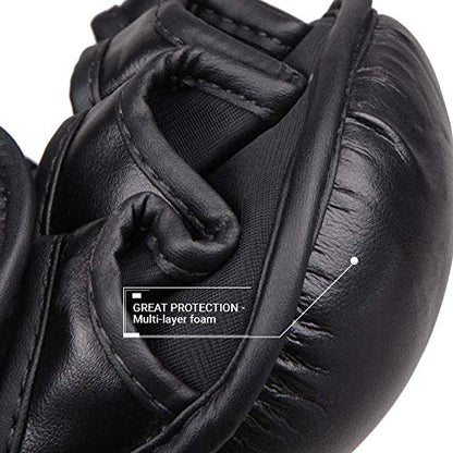 Revgear Pinnacle MMA Gloves | Classic MMA Sparring Glove Design - color: Black/Red, size: Large