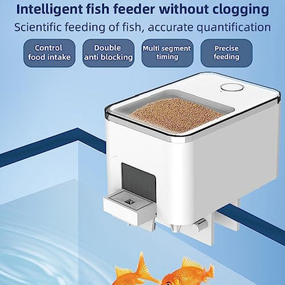 Weytoll Automatic Fish Feeder for Aquarium, WiFi Intelligent Timing Aquarium Goldfish Feeder with 100ML Large Capacity and Mobilephone APP Control Suitable for a Variety of Feed