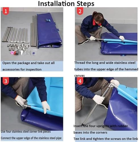 Large Durable Canvas Fish Pond with Drain Valve - Weather Resistant Temporary Holding Pool for Aquaculture Enthusiasts - 1.2m x 0.8m x 0.6m, Thickened Design, Ideal for Viewing and Storage - size: 1.2*0.8*0.6m