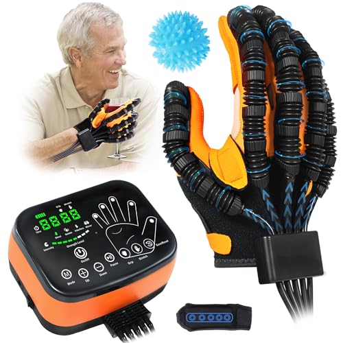 8th Generation Rehabilitation Robot Gloves For Stroke, Robotic Gloves Stroke Rehab, Hand Exercisers For Therapy, 4 Modes, Adjustable Intensity, Touch Panel. - size: Right Hand, Size-L