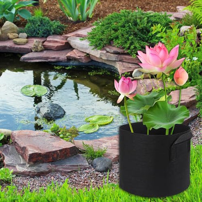 10 Pack Lily Plant Pots for Pond, Aquatic Pond Planter for Pond Reusable Pond Plant Basket Grow Bags for Pond, Aquatic Plants, Potato, Carrot, Onion, Flower (1 Gallon) - size: 1 Gallon