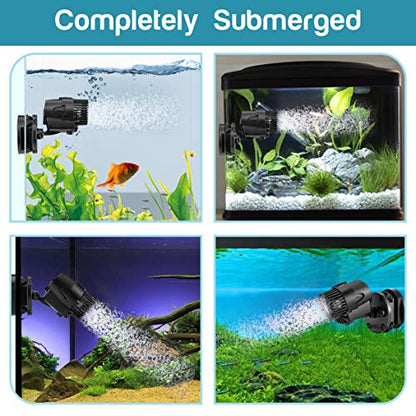 AQQA Wave Maker Pump, 530GPH Aquarium Circulation Pump 360 Degree Rotatable Submersible Powerhead Pump with Magnet Suction Base for Marine and Freshwater Aquariums（3W) - size: 3W