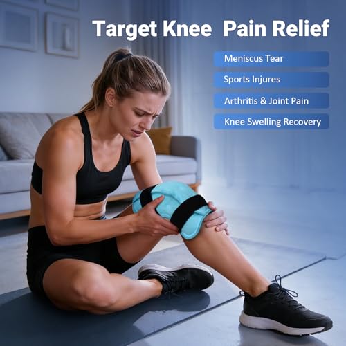 Comfytemp 3D Knee Ice Pack Wrap for Injury Reusable Gel Hot Cold Therapy - color: Blue3d, size: 3D Standard