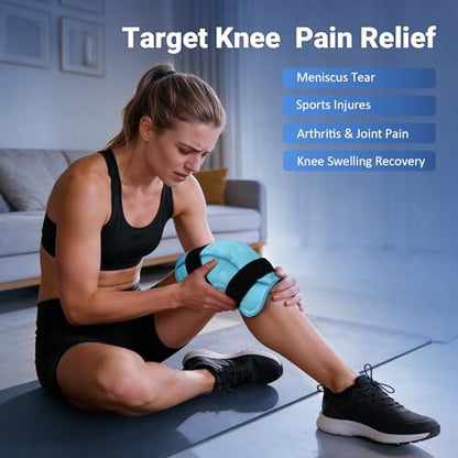 Comfytemp 3D Knee Ice Pack Wrap for Injury Reusable Gel Hot Cold Therapy - color: Blue3d, size: 3D Standard