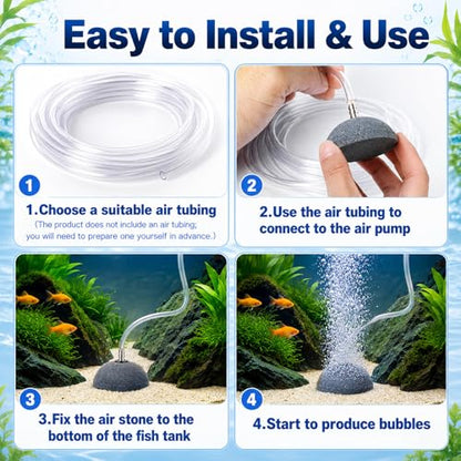12 Pcs Aquarium Air Stones 2.3 Inch Pond Air Stone Bread Mineral Airstones Bubble Fish Tank Airstone Oxygen Diffuser for Aquarium Fish Tank Bucket Pond and Dwc Reservoir - size: 5.8 x 4.4 cm/ 2.3 x 1.7 inches