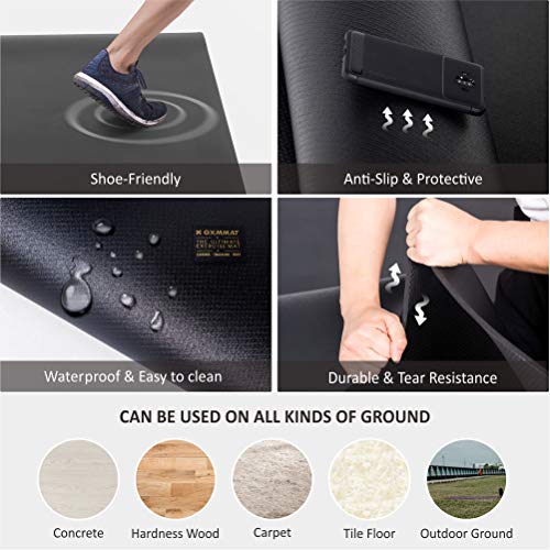 GXMMAT Large Exercise Mat 6'x4'/6'x5'/6'x6'(7mm) - color: Grey Cool, size: 6*6 FT