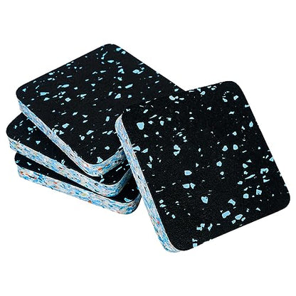 Luwint Treadmill Mat Pads, Rubber Foam Padding, Sound Isolation, Anti Vibration, Shock Absorbing, Noise Reduction Floor Protection Sheets for Treadmill, Washer Machine, Exercise Equipment - color: 4 Pcs