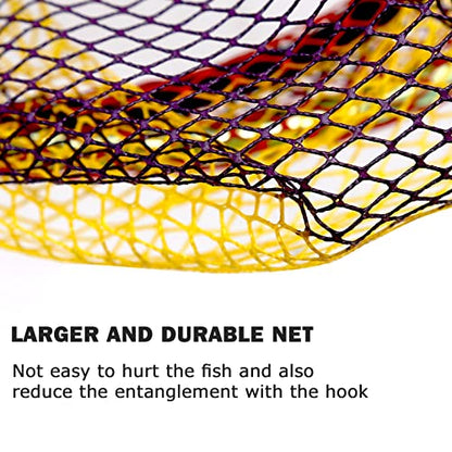 SANLIKE Telescopic Foldable Fishing Landing Net, 98.4in Fiberglass Handle with Rubber Coated Mesh, Aluminum Hoop for Freshwater Saltwater Bass Fishing