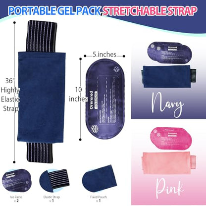 Ice Packs for Injuries Reusable, 3-Piece Set Soft Cold Gel | Ice Wrap for Injury, Alleviate Joint and Muscle Pain - Gel Ice Pack Resuable for Back, Elbow, Shoulder(3pcs-Pink) - color: 3pcs-pink