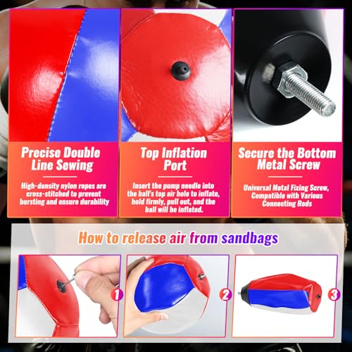 Boxing Speed Ball Universal 8mm Screw （Blue White Red）