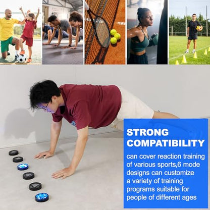Sports Agility Lights Training-6 Modes,Reaction Training Light,Portable Fitness Lights Trainer, Improve Speed, Agility & Reaction Time Training Kit-Design Different Targeted Training