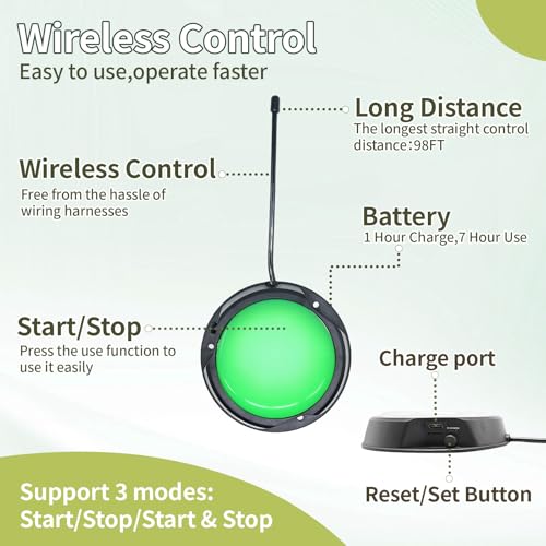 LED Timer with 2 Wireless Button, Digital Interval Timer with Remote - color: Red With Two Buttons