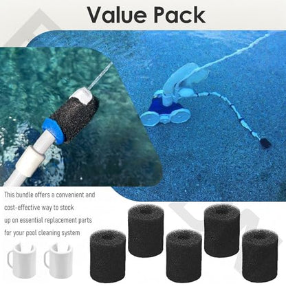 2 Pack 9-100-1018 Pool Cleaner Bag Collar Compatible with Polaris Pool Cleaners Model 180 280 380 480 3900 Bag Collar and Sweep Hose Scrubber Replacement Set
