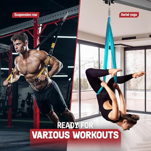 Yes4All Punching Bag Hanger, Heavy Bag Spring 555 LB Capacity, Stainless Steel Hanging Kit with Spring Hook & Carabiner, Indoor & Outdoor Mounting for Boxing Bags & Recreation - style: Spring & Snap hook