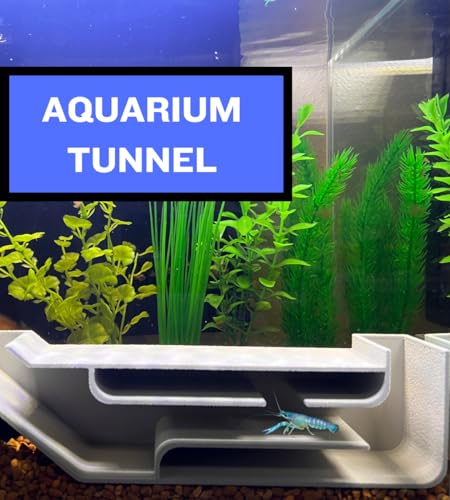 REEFSHAPE Aquarium X-Large Underground Tunnel | Fish & Shrimp Hideout for Aquariums | Unique Underground Viewing Tunnel | 9.75" X 2.5" | Made in USA (XL) (Gray) - color: Gray