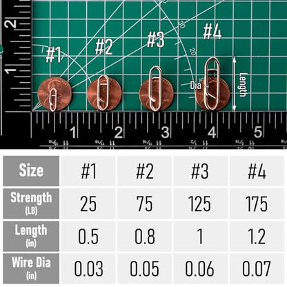 Dr.Fish Fishing Speed Clips Power Quick Clips for Fishing Lures Quick Change Stainless Steel Lure Snaps Saltwater Freshwater Crankbait Tackle Snaps - color: XL-175LB-1.2", size: 100 Pack