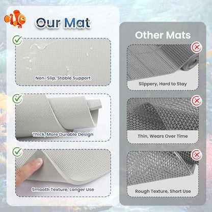 Aquarium Leveling Mat, 24 x 24 Inch, Gray | 6mm Thick, Non-Slip, Shockproof, Waterproof, Easy to Cut - color: Gray, size: 24 x 24in