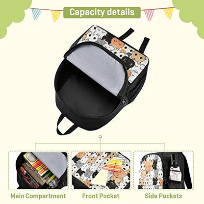 Cat Cartoon Toddler Backpack Waterproof Mini Backpack Boys/Girls Cute Small Backpack Kindergarten Pre School Bags 13 Inch - color: Cat Cartoon, size: Medium