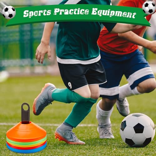 Lewtemi Soccer Disc Cones 7.5'' Sports Agility Training - color: Mixcolor